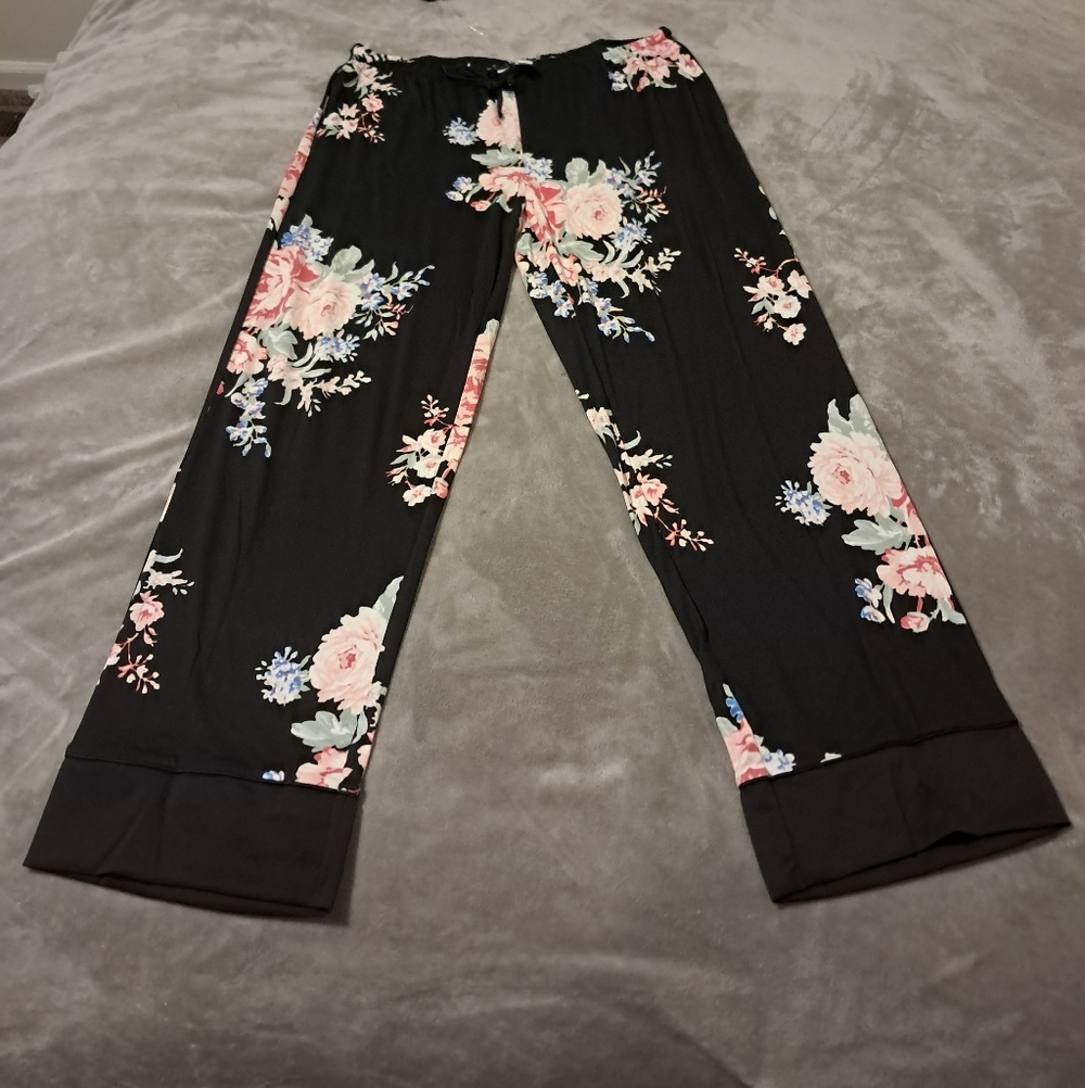 Flora Nikrooz Womens Set Super Soft Satin Trim Pj's Sleep Loungwear Sz. L - Picture 4 of 11